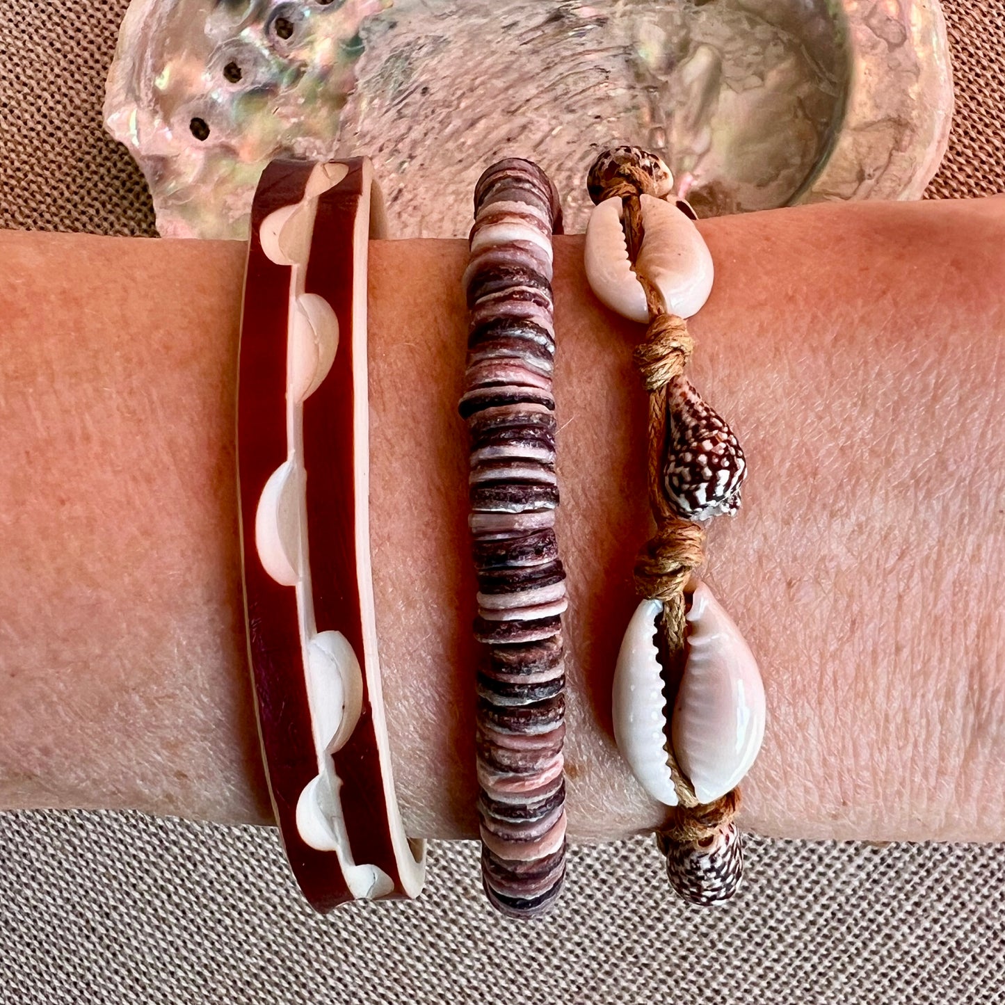 Armband schelpschijfjes