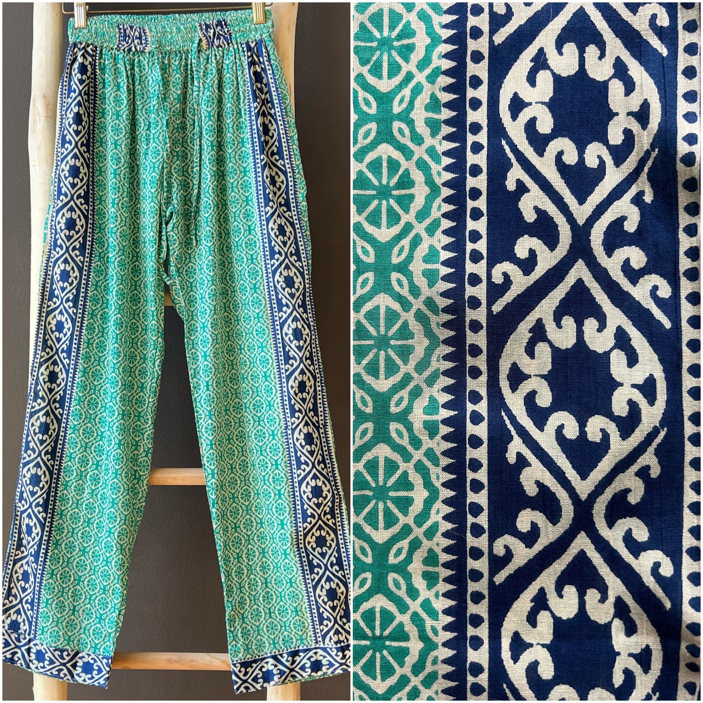 Broek Indy zeegroen